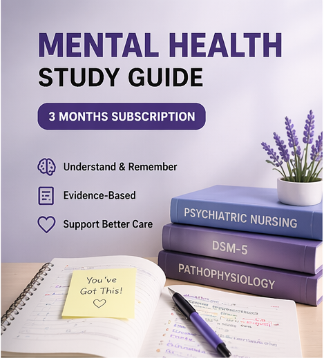 Mental Health Study Guide-3 Months Access